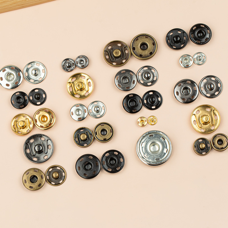 Metal Snap Buttons for Vintage Coats, Hand-Sewn Invisible Snap Buttons, High-End Clothing Decorative Snap Fasteners, Accessories Metal Snap Buttons for Vintage Coats, Hand-Sewn Invisible Snap Buttons, High-End Clothing Decorative Snap Fasteners, Accessories