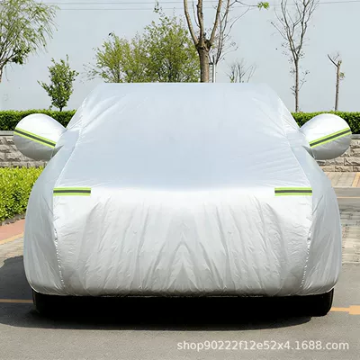 Wholesale Car Cover, Full Cover, Sun Protection, Rain Protection, Universal for All Seasons, Thickened Heat-Insulating Car Cover Jacket (Car clothing) - 2s-hatchback-small-size-message-model-name-full-cover-car-jacket-oxford-plus-cotton-silver