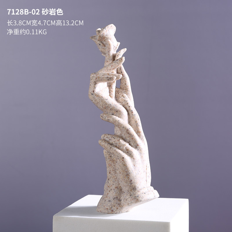 7128B-02 Handheld rose sandstone color-small size