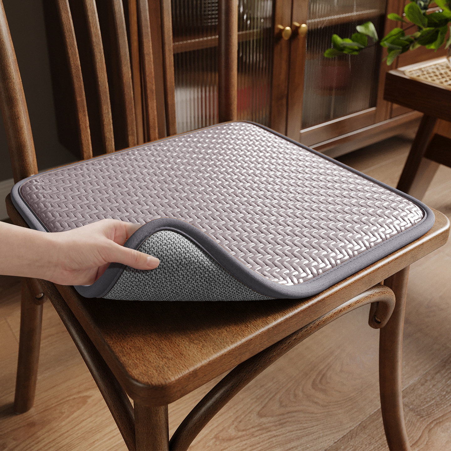 Cojín de silla de comedor chino de doble cara cojín de silla de madera roja cojín de esponja gruesa cojín de silla de madera maciza cojín de asiento de cojín