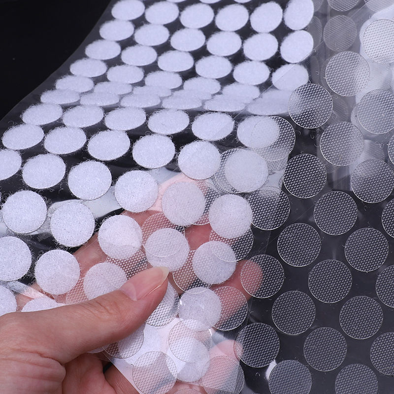 Round adhesive Velcro transparent ultra-thin strong self-adhesive kindergarten wall sticker quiet book small dot mother-in-law fastener