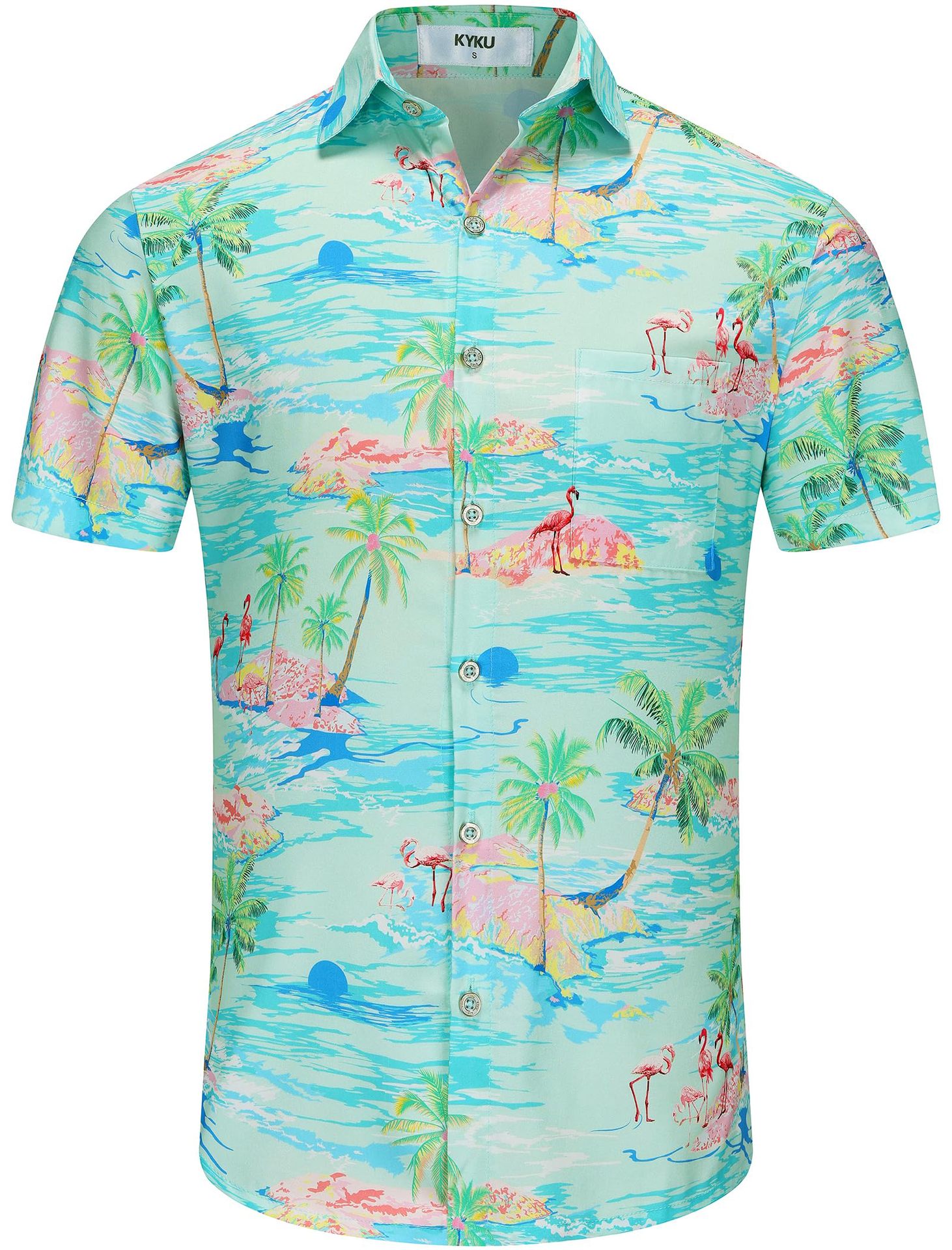 2023 nuevos hombres Hawaii europeo y americano ropa de los hombres impresión 3D del comercio exterior los hombres manga corta floja delgada camisa casual