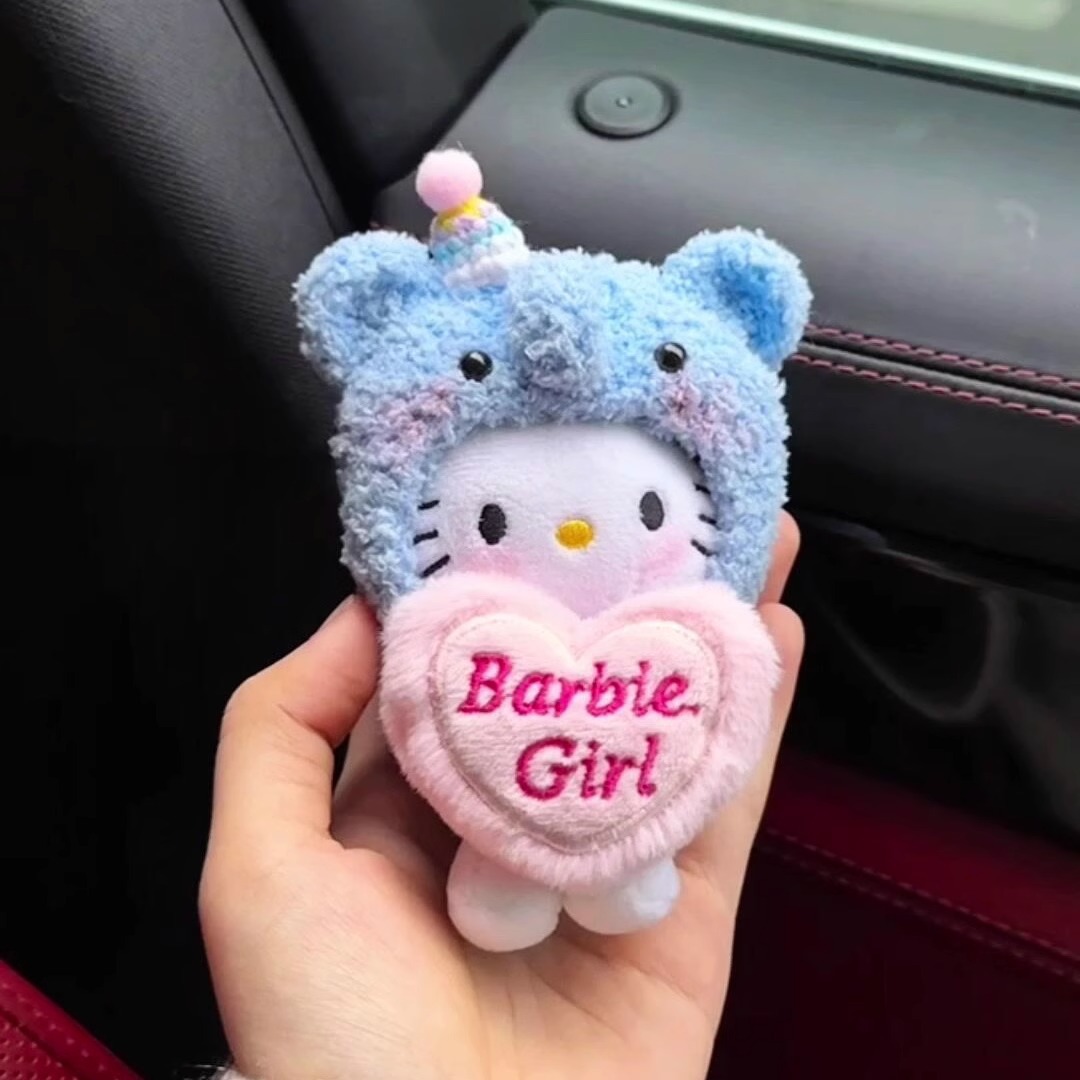 Elefante Kitty coche guarnición muñeca guarnición muñeca guarnición luces de dirección regalo de coche nuevo para amigos
