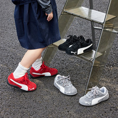 女童鞋2025春秋新款儿童运动鞋低帮板鞋软底红色德训鞋男童休闲鞋