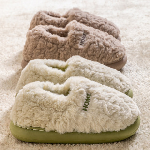 Cotton shoes winter bag 2024 new indoor home warm and non-slip autumn couples cotton shoes outside wearing cotton slippers for men