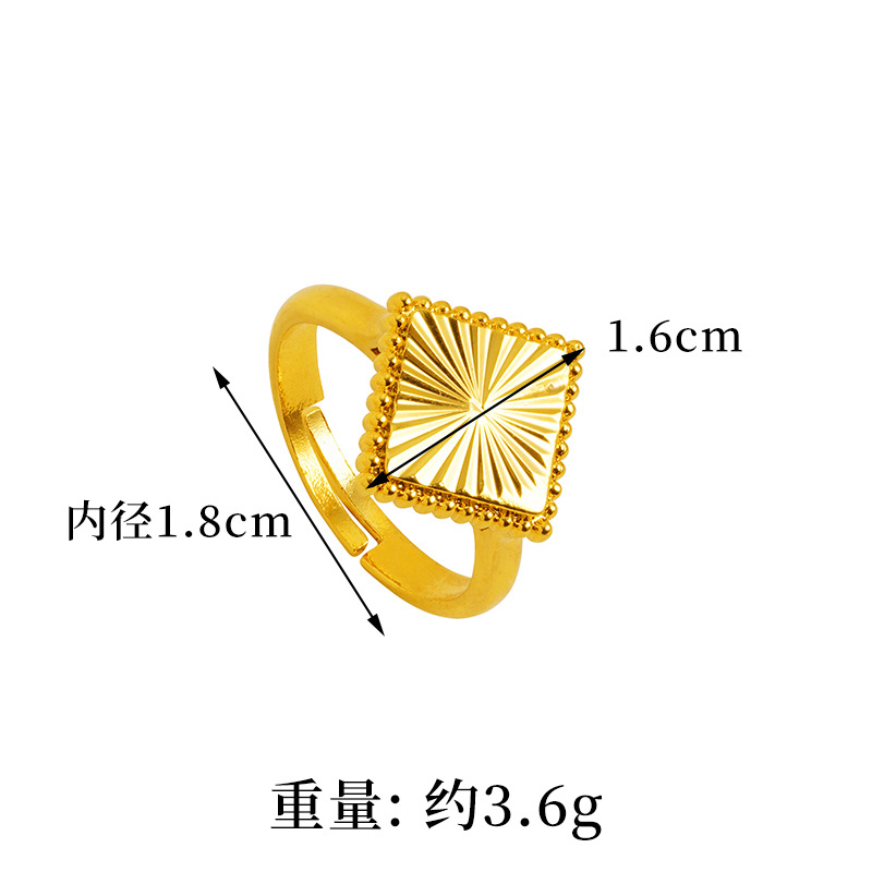 Nuevo anillo de oro de diamante vietnamita, diseño ligero de lujo, popularidad femenina universal, pequeño libro rojo, el mismo suministro universal