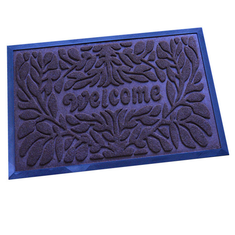 厂家直销拉绒橡胶门垫防滑地垫pp压花复合地垫广告地