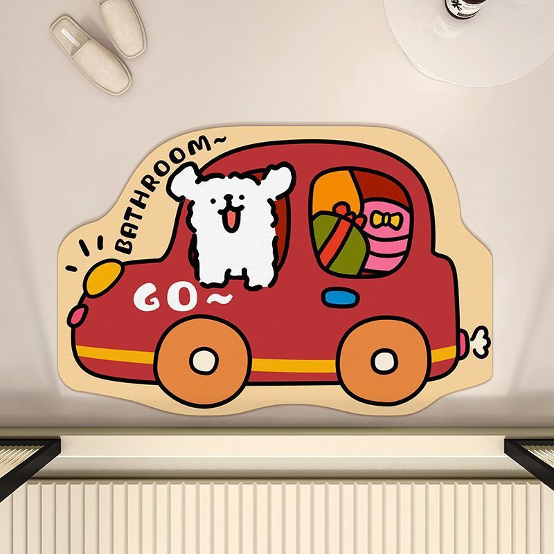Cartoon Bathroom Floor Mats, Water-Absorbent, Quick-Drying, Non-Slip Mats, Stain-Resistant and Easy to Care For, Bathroom Door Mats Wholesale