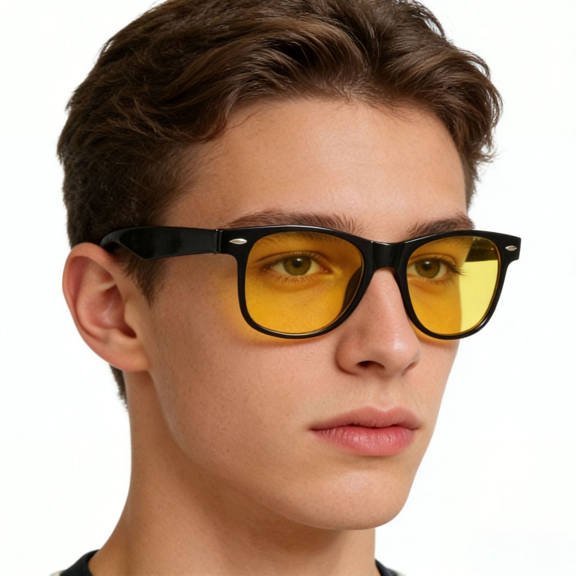 Day and night dual-use night vision goggles for drivers, night driving, brightening anti-high beam glare glasses, men's and women's cycling glasses