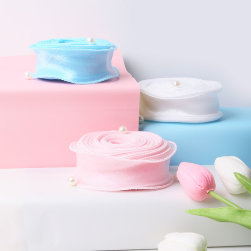 Korean bouquet packaging fishtail yarn birthday cake decoration ribbon ribbon bow baking color decoration large size