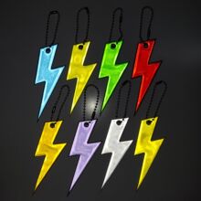 工厂书包反光闪电钥匙扣PVC反光钥匙扣户外骑行自行车反光挂件