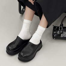 头层牛皮橡胶底2026夏季新款厚底包头拖鞋女61d6728