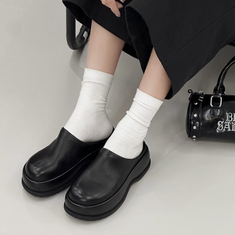 头层牛皮橡胶底2026夏季新款厚底包头拖鞋女61d6728