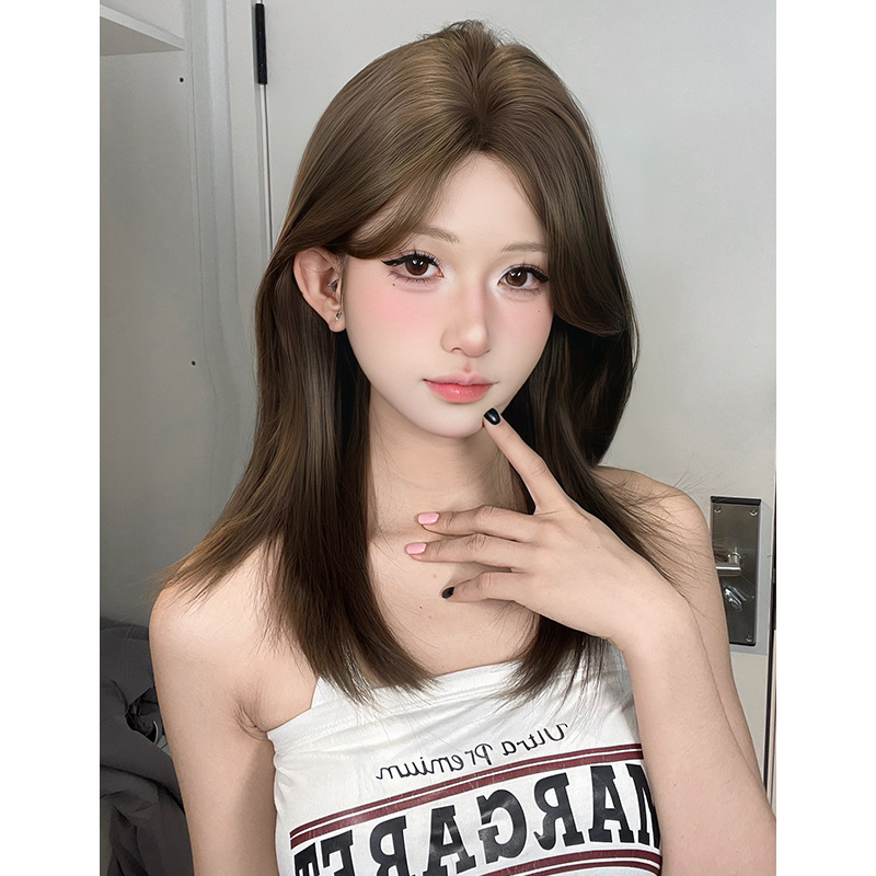 Erying Home Wig New Women's Clavicle Hair Lolita Korean Style Short Straight Hair Internet Popular Fashion