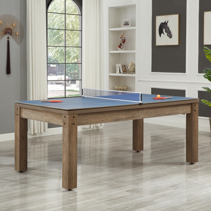 Mesa de billar para el hogar Mesa de billar interior Mesa de ping pong tres en uno multifuncional Mesa de comedor Mesa de billar americano Entretenimiento familiar