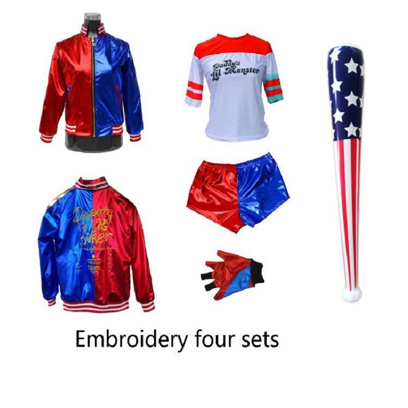 Комплект из 5 предметов: куртка + шорты + перчатки + футболка + надувная палка