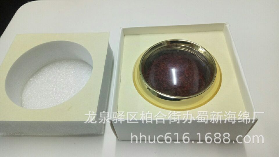 厂家供应藏红花圆形包装泡棉/藏红花圆孔包装海绵/藏红花圆孔泡沫