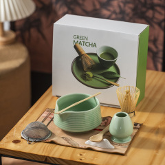国境を越えた抹茶ブラシ、茶筅、注ぎ口付き茶碗窯抹茶泡立て器ツールセット、日本製ギフトボックス
