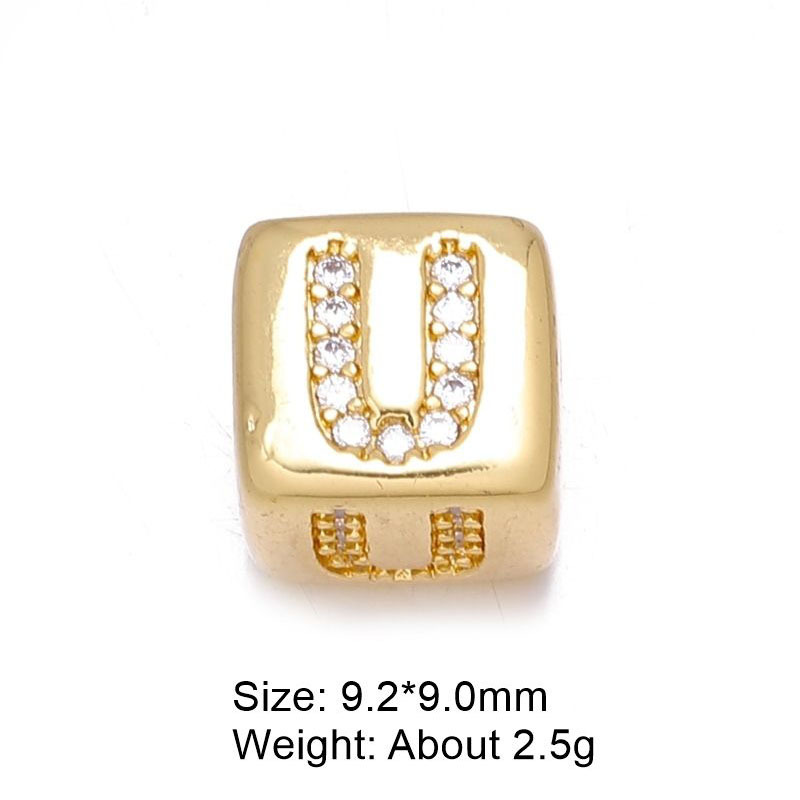 3g Weight Beads Jewelry Making Type DIY Ornament Accessories Classification 1 Piece Quantity Copper Material Letter Pattern All Seasons Season Polished Finish Plating Design Simple Style Style 1 Piece Copper Letter Polished DIY Ornament Accessories Beads 21