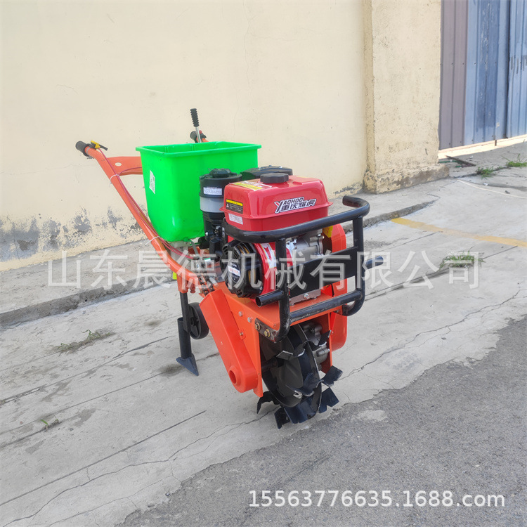 双行播种施肥机 农用小型汽油下种家用苞米追肥机