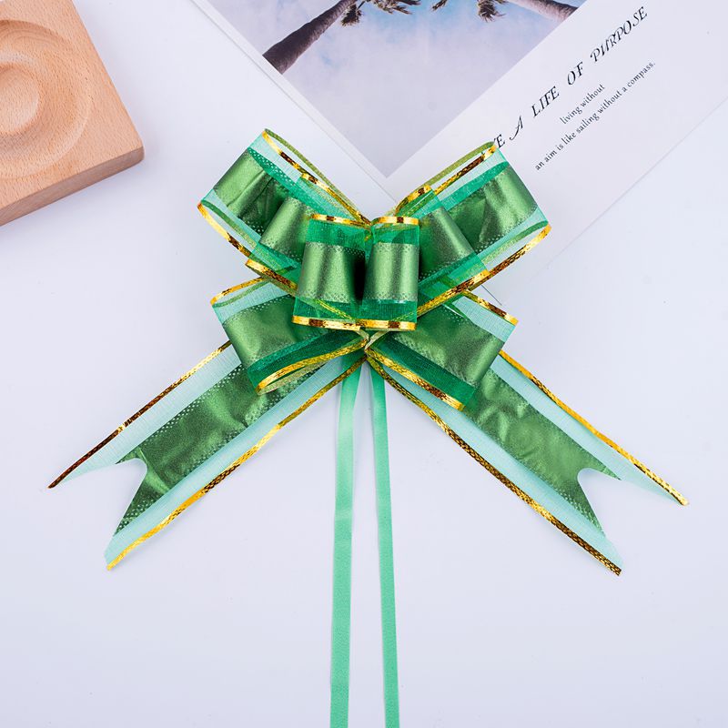 Nuevo grande 50 brillo nieve hilo arco mano-Tirado flor boda coche decoración Navidad fiesta decoración cinta