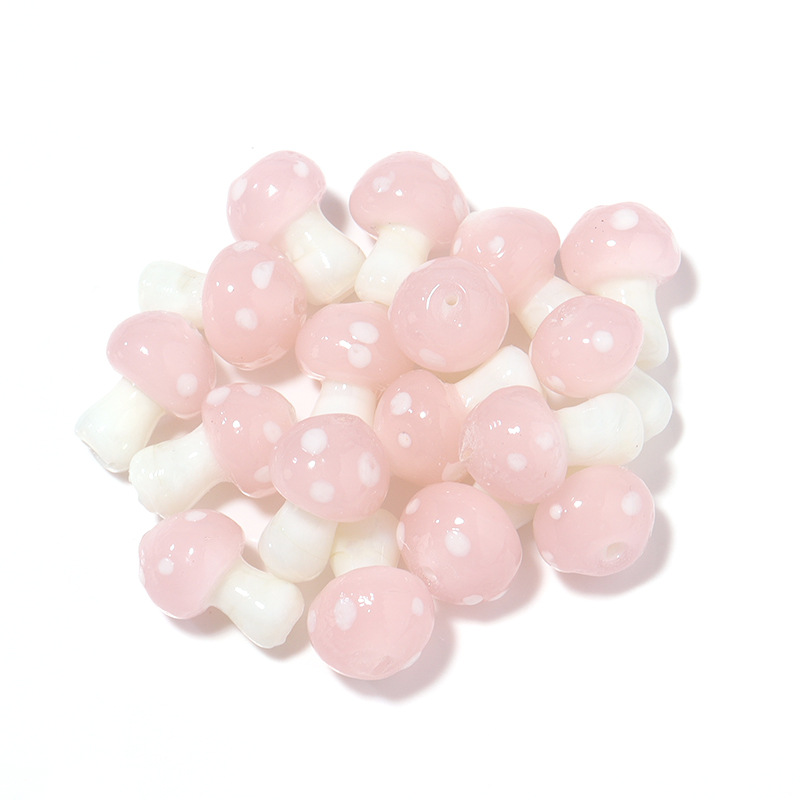 10 PCS/Package 16 * 11mm Glass Mushroom Beads display picture 14