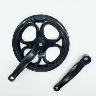 Bicycle crank wheel 48 teeth Puxing single piece with protective plate black cover square hole sprocket tooth plate