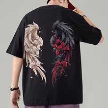 oversize欧美潮牌胖子男装大码国潮嘻哈宽松短袖T恤潮流半袖8XL