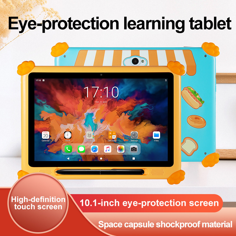 Call 10.1inch Kids Tablet Pc 16+512 Android 16 Anti-Fall Eye Protection Ips Screen Cartoon Protective Case
