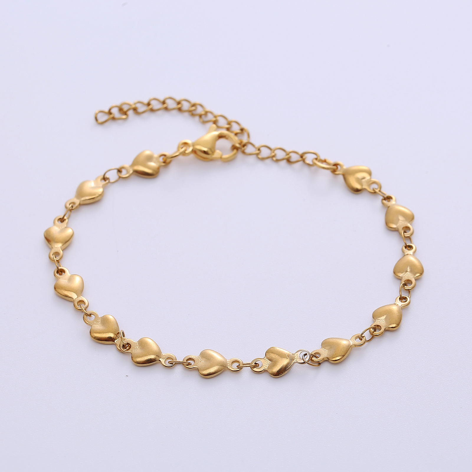10g Weight Bracelets, Necklace Classification 1 Piece Quantity Holiday, Daily Occasion 304 Stainless Steel Material Heart Shape, Solid Color Pattern Women's Gender Simple Style Style Wholesale Jewelry Simple Style Heart Shape Solid Color 304 Stainless Steel Bracelets Necklace 1