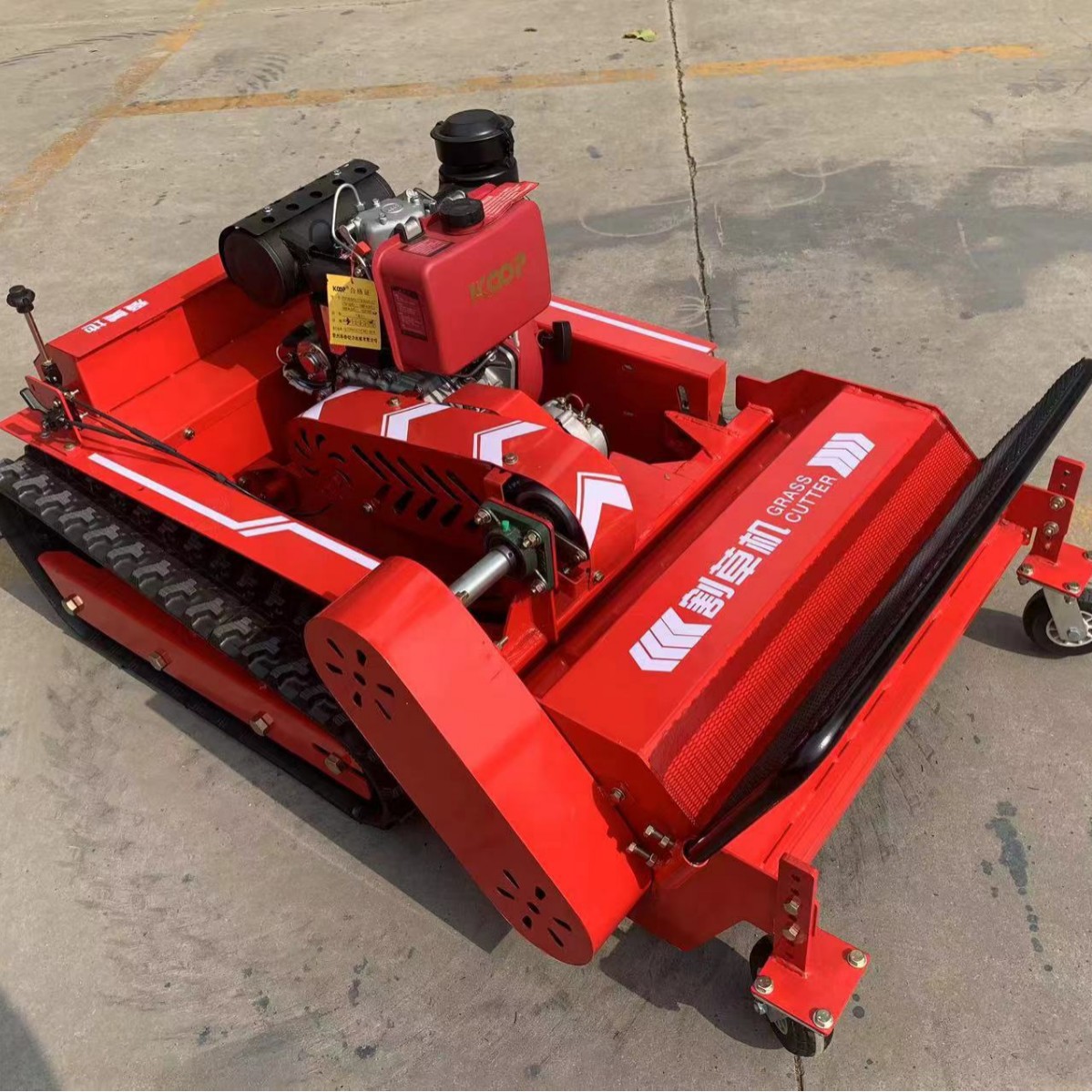 履带式遥控割草机1米腾宇牌汽油小车式割草机多少钱柴油款割草机