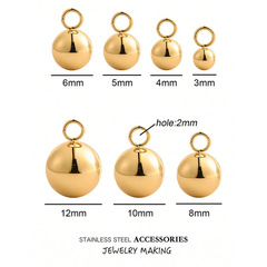ステンレス鋼溶接リング鋼球ペンダント DIY ネックレスブレスレットイヤリングパーソナライズされたファッションシンプルなマッチングジュエリーアクセサリー