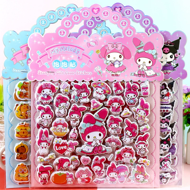 Горячий серебристый клубничный медведь Куломи Мелоди Замороженные принцесса одеваются наклейки динозавр пузырь наклейки Альтман