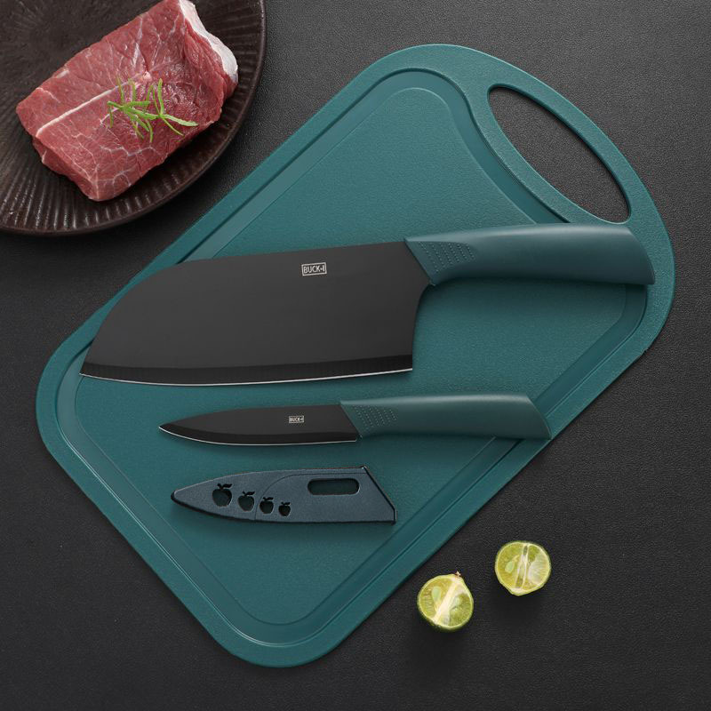 [3종세트] 식칼, 도마, 과일칼-60 ° 위 -17.2cm-125mm