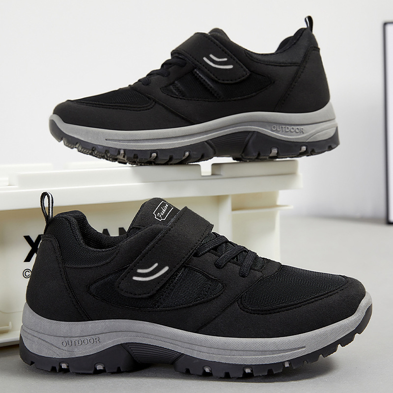 Zapatos para caminar 2025 primavera nuevos zapatos para madres de mediana edad y ancianas zapatillas de deporte con velcro al por mayor zapatillas de deporte para mujeres