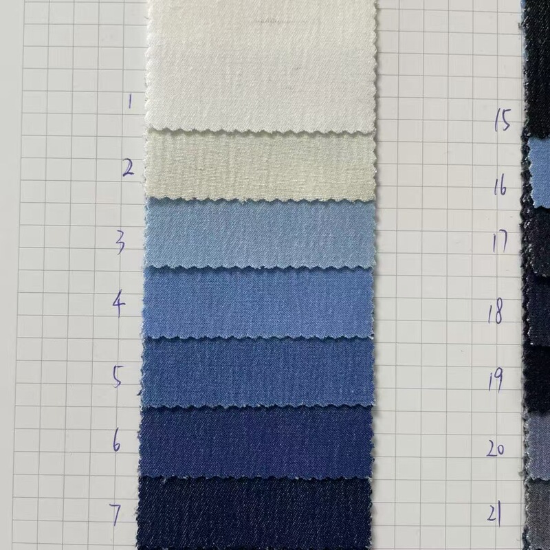 40-count Tencel linen imitation denim 245g wash-free TR stretch denim fabric summer cool-feel unisex jeans 89 40-count Tencel linen imitation denim 245g wash-free TR stretch denim fabric summer cool-feel unisex jeans 89