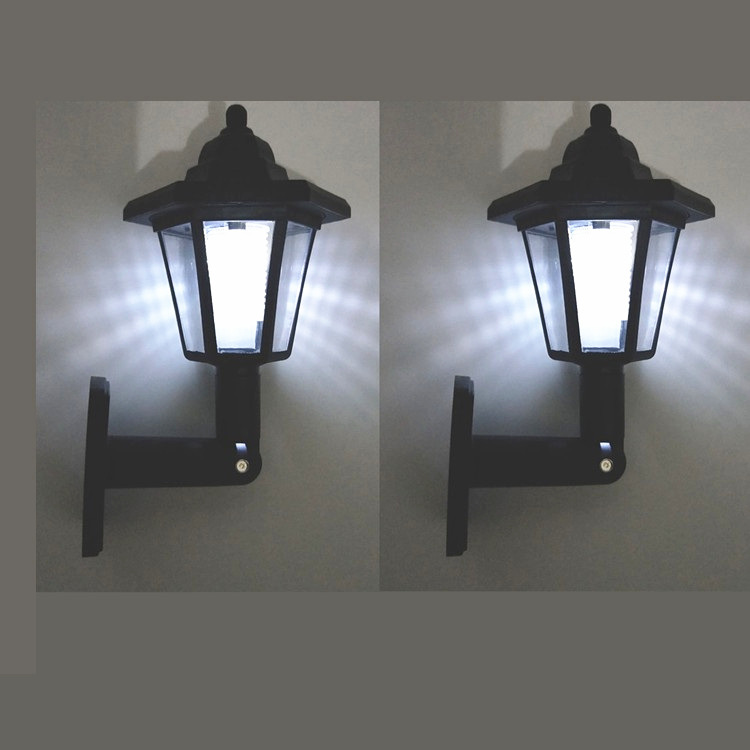 Fábrica suministra luz solar LED de pared de inducción césped patio villa decoración hexagonal paisaje jardín luz exterior