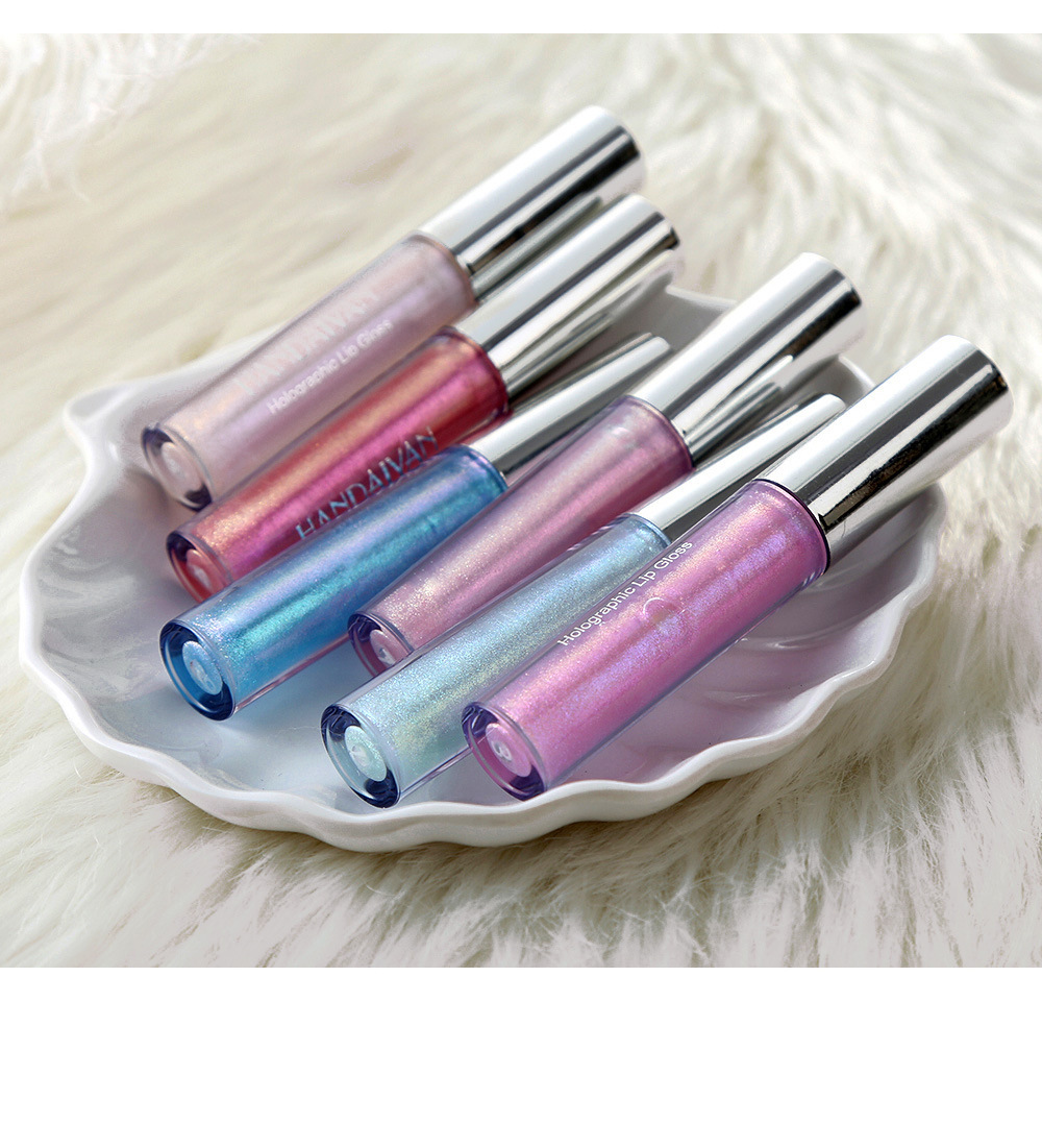 Cross-border Pearlescent Lip Gloss Mermaid HANDAIYAN Long-lasting Moisturizing, Dazzling Bright and Polarized Lip gloss Lip Gloss undefined