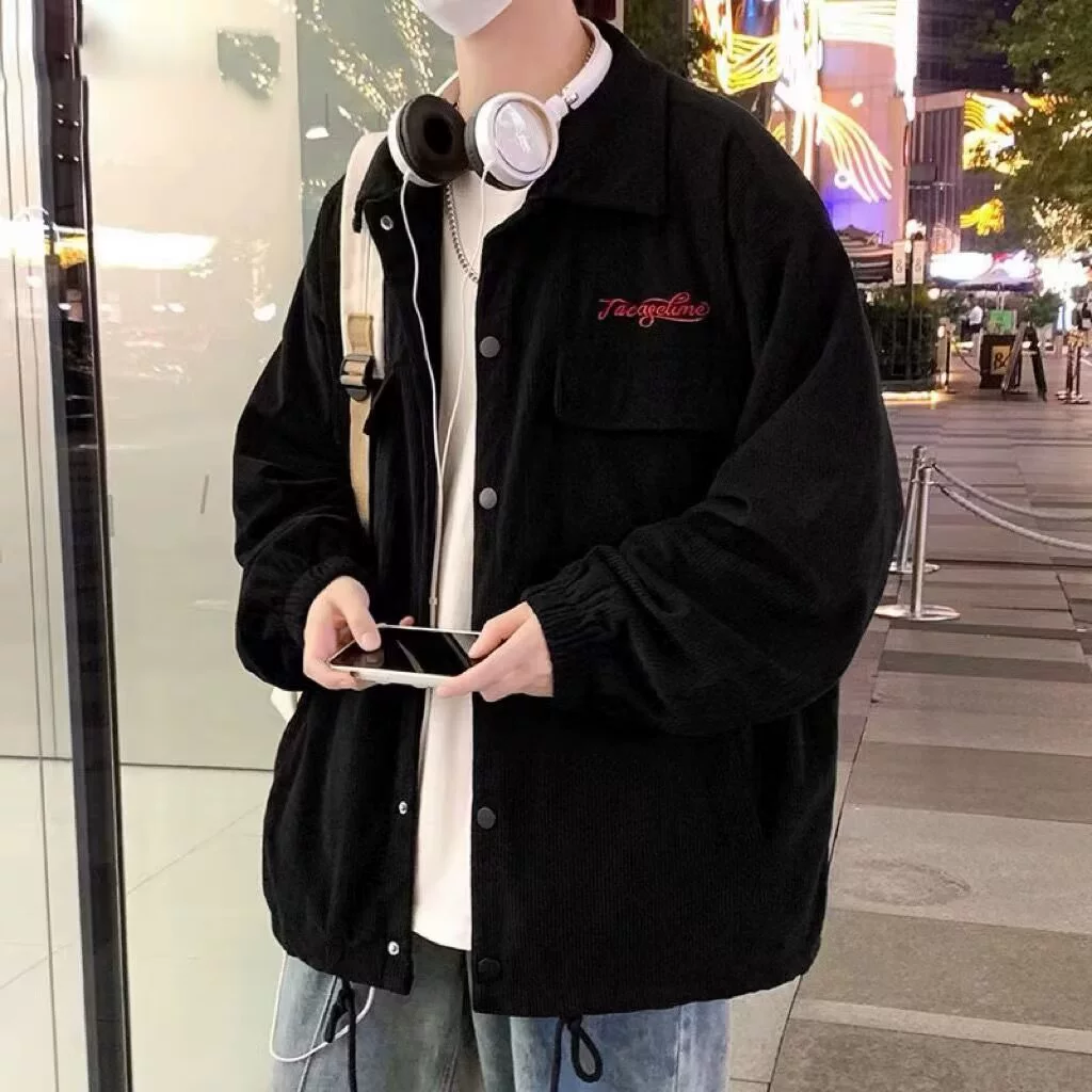 Кардюровая oversize куртка, дюльбёр, плюс размер, осень–весна повседневная