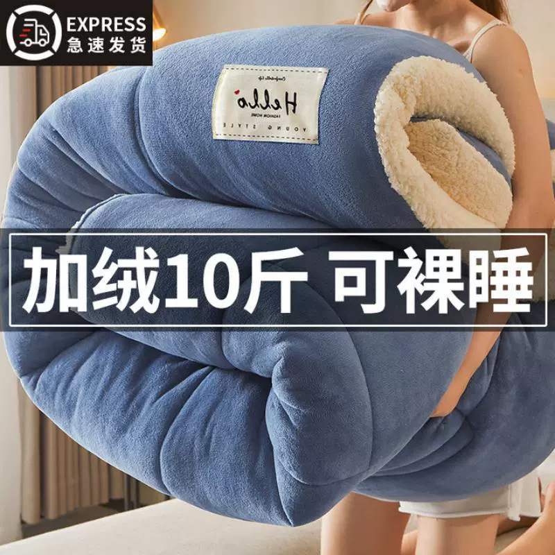 lambswool quilt quilt winter quilt fleece-lined thickened autumn winter quilt duvet insert warm milk fiber winter cushion single dormitory