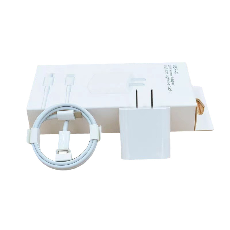 Cargador de teléfono móvil PD20W, cabezal de carga rápida adecuado para iPhone 13/14, Apple iPad/cable de carga universal con alta velocidad.