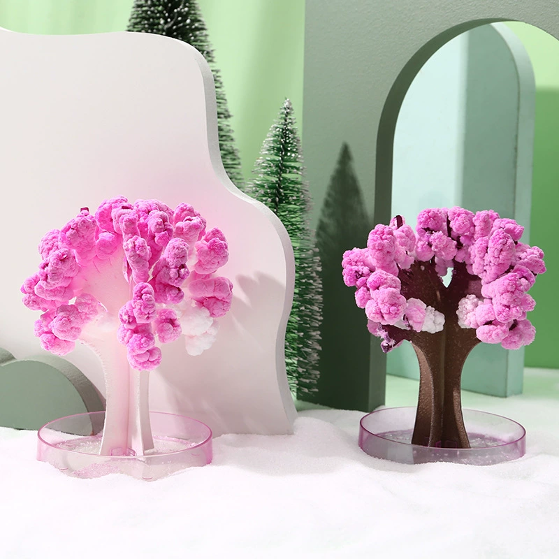 Magic crystallizing Christmas tree, colorful tabletop decor, water‑activated bloom, large size