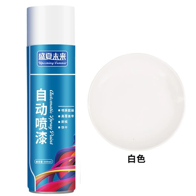 Automatic spray paint for rust prevention, graffiti, furniture primer, repair, hand spray paint, coatings, car metal self-spraying paint (Avtomobil boyası) - white-1-bottle-800ml