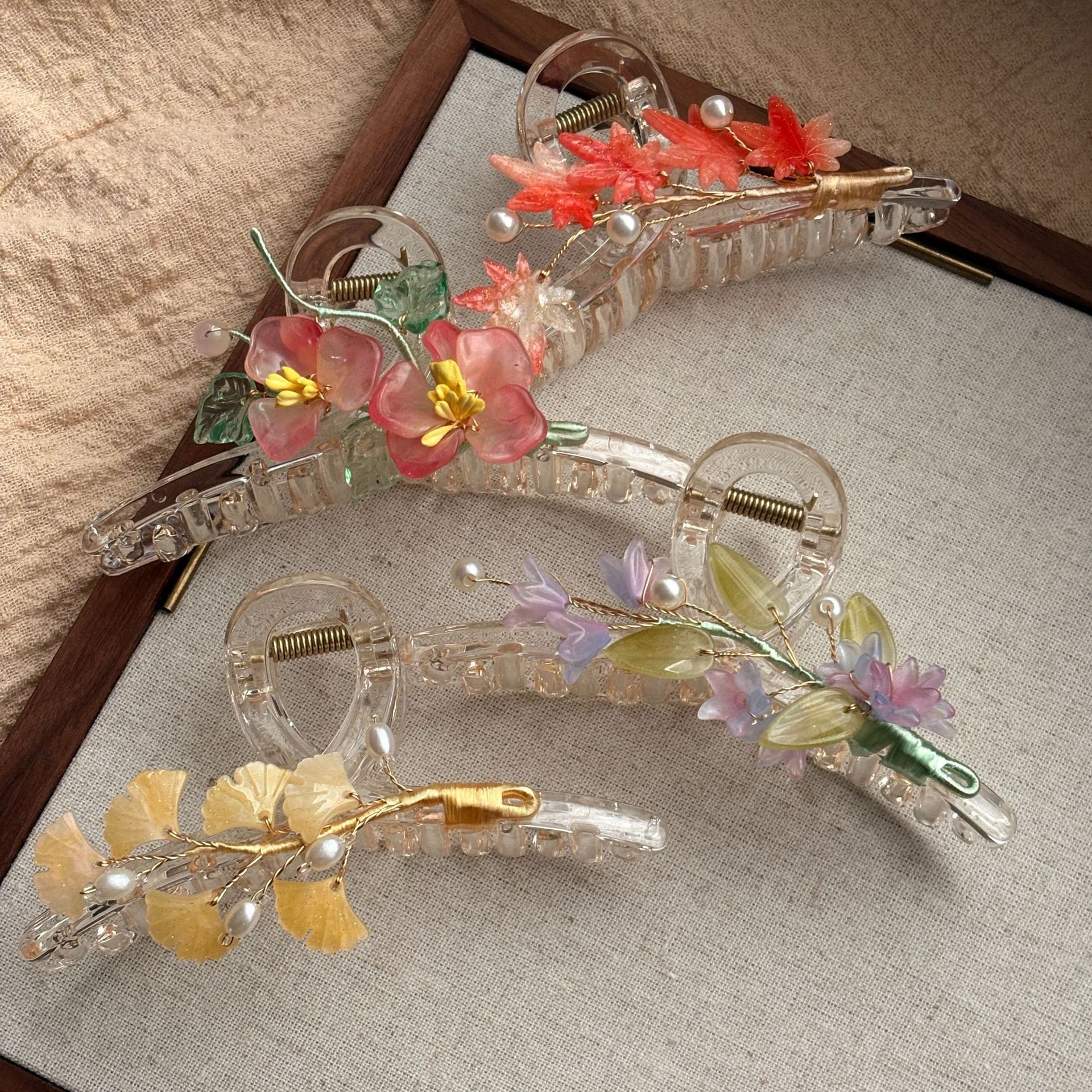 Vacaciones Estilo Clásico Mujeres Flor Aleación Enchapado Garras De Pelo display picture 1