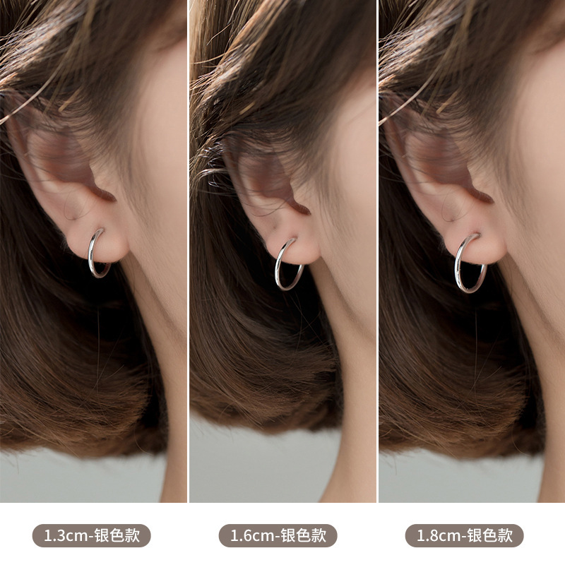 Eloch s925 plata sin agujeros de orejas clip de orejas para mujeres simple anillo aretes primavera sin agujeros de orejas joyas de orejas G7250