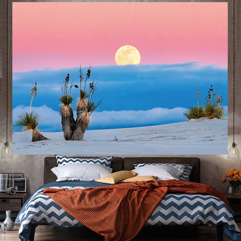 Tela de fondo ins estilo colgante papel pintado de tela dormitorio habitación renovación diseño noche lienzo cartel decorativo paño de pared