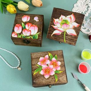 Cloisonné Jewelry Box Filigree Enamel DIY Handmade Material Chinese Storage Box Souvenir Warm-Up Team Building Activities