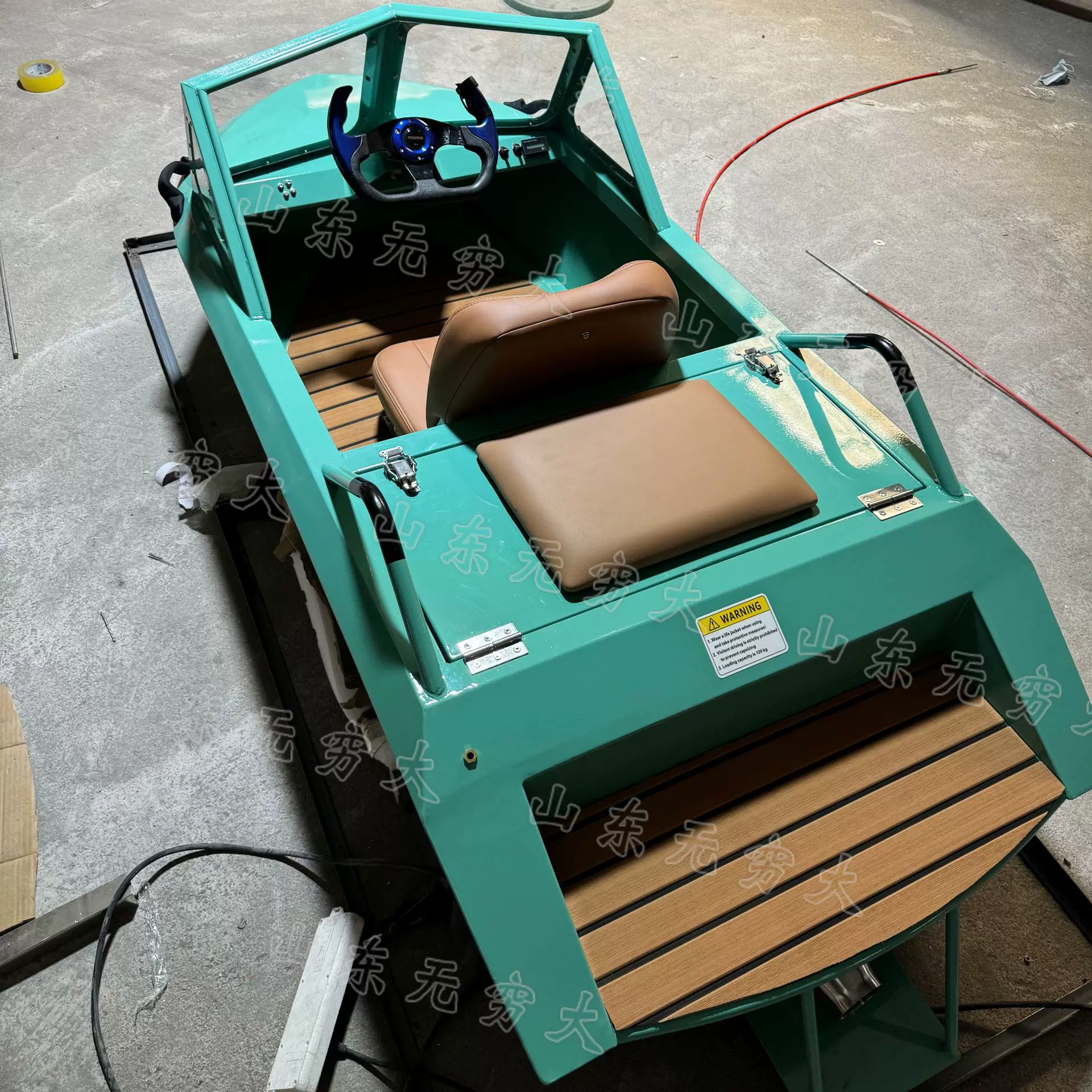 电动卡丁船 土豆艇 摩托艇电动冲浪板 一体式铝合金打造船体船舱