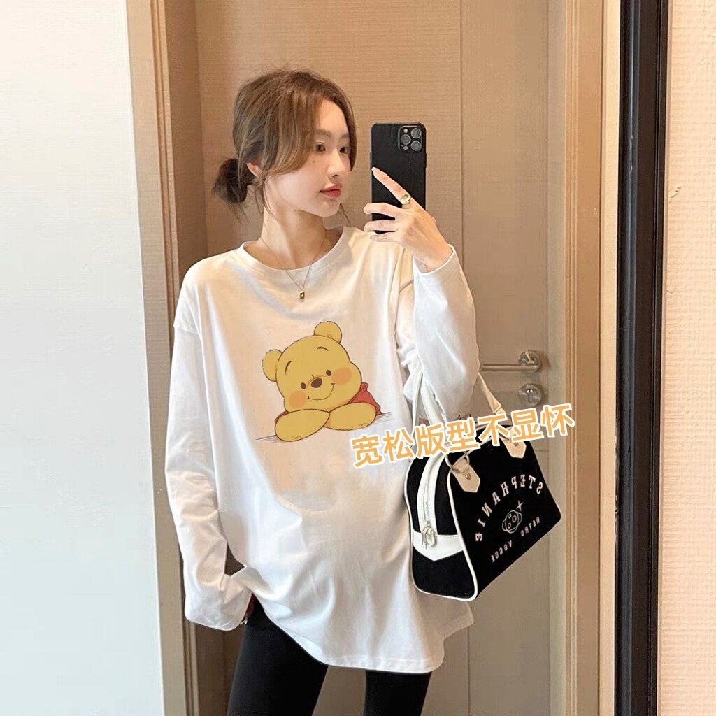 純綿マタニティトップ夏服 2025 新しいルーズフィット妊娠底シャツマタニティ半袖 Tシャツ夏
