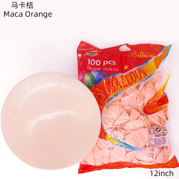 Globos de látex de macarrón de 12 pulgadas al por mayor, decoración para bodas, decoración personalizada para fiestas de cumpleaños, conjunto de decoración para aniversarios.